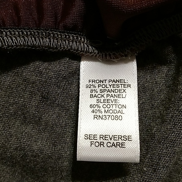 Cato wine velour and gray knit top - Picture 5 of 5